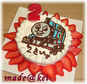 ４月お誕生日組ケーキ 手作り Wakuwaku